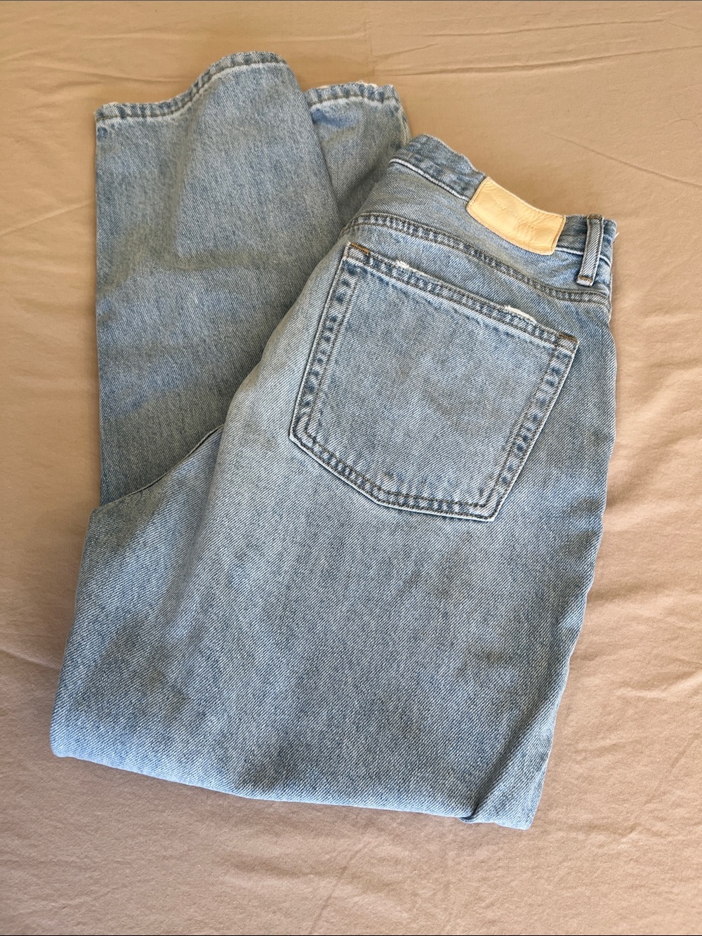 Everlane The 90s Cheeky Jeans Women’s Size 11 | Patchwork Panel | Light Wash